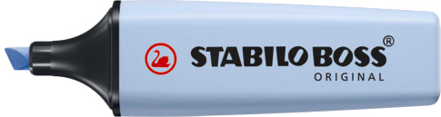 Blauer Stabilo Marker.